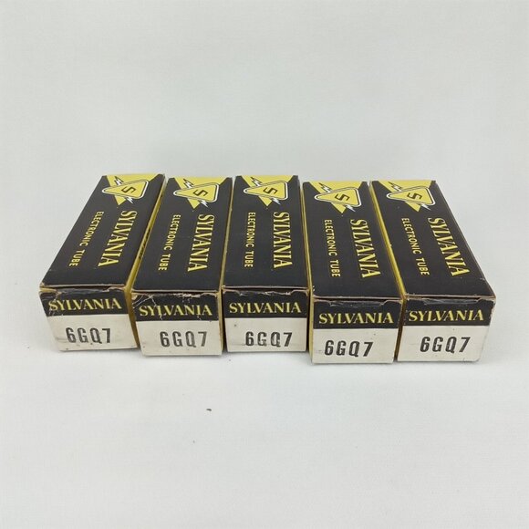 WWII Era Electronic Tube With Box Set Of 5 Sylvania Model 6GQ7 NOS NIB 1940s - Picture 8 of 16